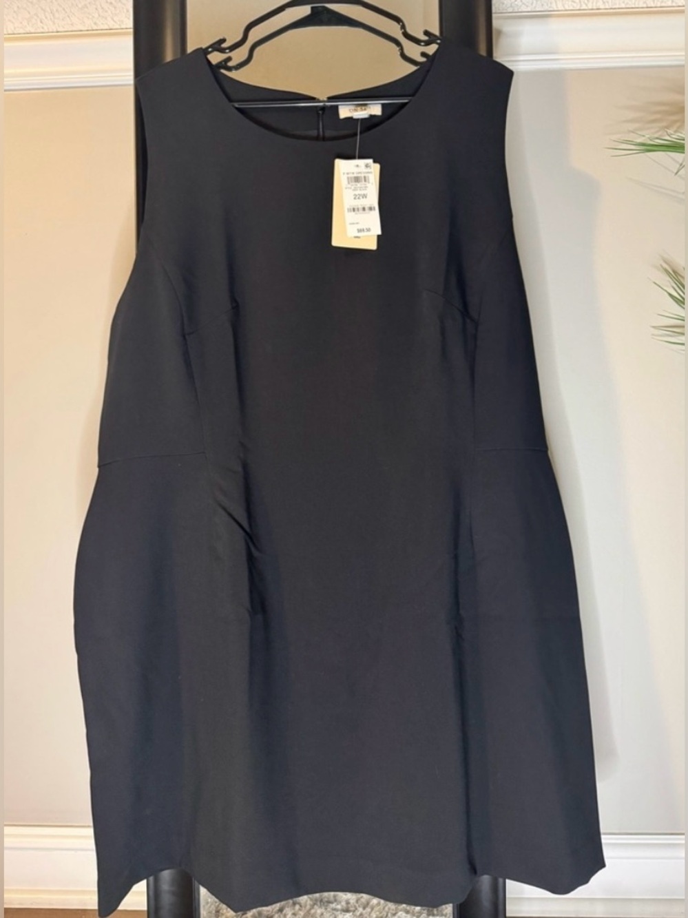 Women’s Plus On 34th Black Sleeveless Mini Dress 22W
